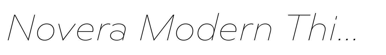 Novera Modern Thin Italic